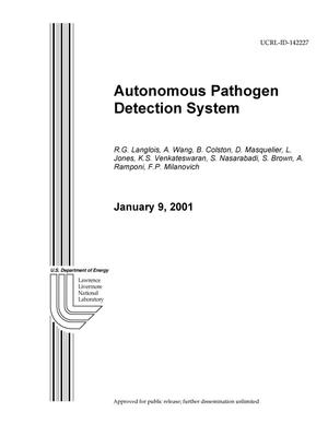 Autonomous pathogen detection system 2001