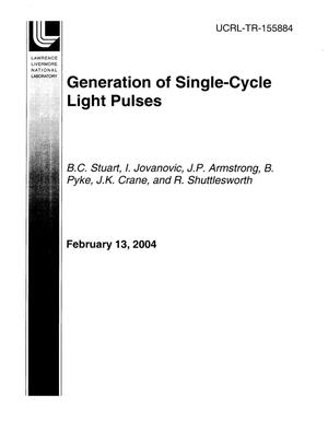 Generation of Single-Cycle Light Pulses