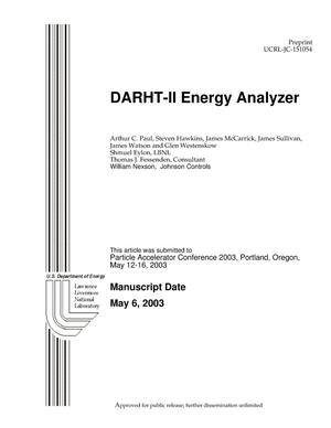 DARHT-II Energy Analyzer