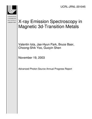 X-ray Emission Spectroscopy in Magnetic 3d-Transition Metals