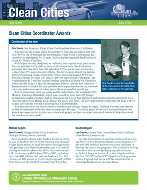 Clean Cities Coordinator Awards (Fact sheet)