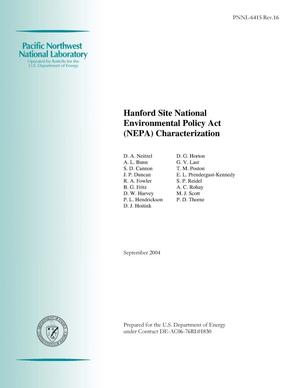 Hanford Site National Environmental Policy Act (NEPA) Characterization Report