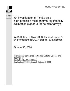 An investigation of 154Eu as a high-precision multi-gamma-ray intensity calibration standard for detector arrays