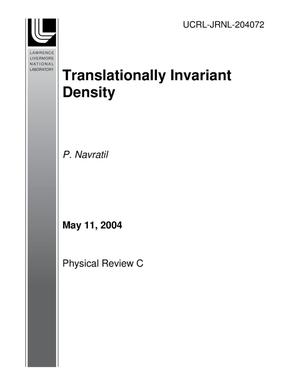 Translationally Invariant Density