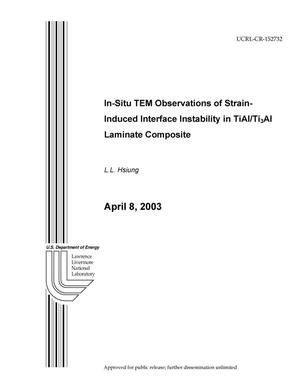 In-Situ TEM Observations of Strain-Induced Interface Instability in TiAl/Ti3Al Laminate Composite
