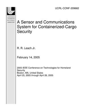 A Sensor and Communications System for Containerized-Cargo Security