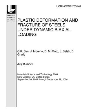 PLASTIC DEFORMATION AND FRACTURE OF STEELS UNDER DYNAMIC BIAXIAL LOADING