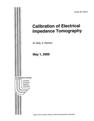 Calibration of electrical impedance tomography