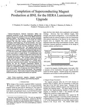 COMPLETION OF SUPERCONDUCTING MAGNET PRODUCTION AT BNL FOR THE HERA LUMINOSITY UPGRADE
