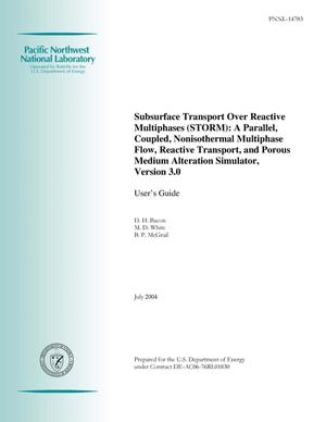 Subsurface Transport Over Reactive Multiphases (STORM): A Parallel, Coupled, Nonisothermal Multiphase Flow, Reactive Transport, and Porous Medium Alteration Simulator, Version 3.0