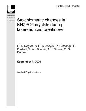 Stoichiometric changes in KH2PO4 crystals during laser-induced breakdown