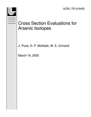 Cross Section Evaluations for Arsenic Isotopes