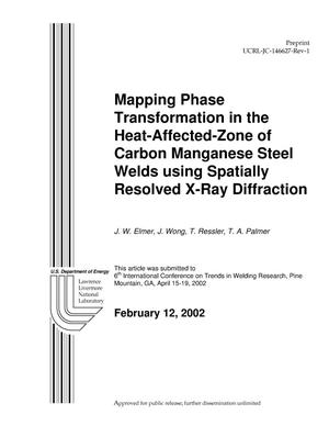 Mapping Phase Transformations in the Heat-Affected-Zone of Carbon Manganese Steel Welds using Spatially Resolved X-Ray Diffraction