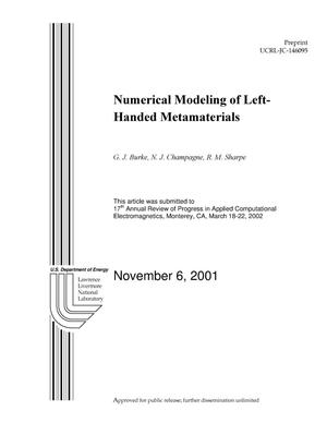 Numerical Modeling of Left-Handed Metamaterials