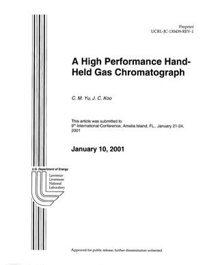 High performance hand-held gas chromatograph