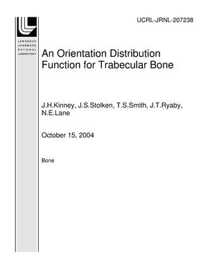 An Orientation Distribution Function for Trabecular Bone