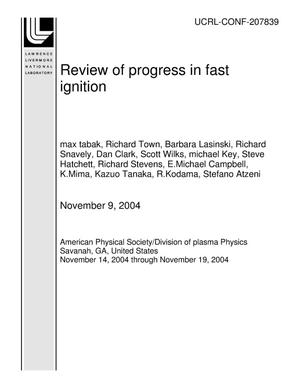 Review of Progress in Fast Ignition