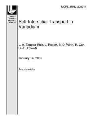 Self-Interstitial Transport in Vanadium