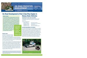 On-Road Development of the C-Gas Plus Engine in Heavy-Duty Vehicles