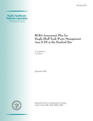 RCRA Assessment Plan for Single-Shell Tank Waste Management Area S-SX at the Hanford Site