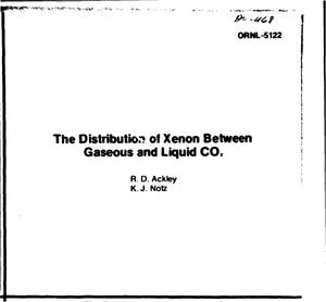 Distribution of xenon between gaseous and liquid CO/sub 2/