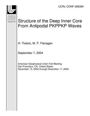 Structure of the Deep Inner Core From Antipodal PKPPKP Waves