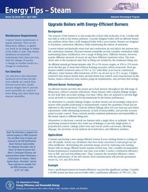 Upgrade Boilers with Energy-Efficient Burners; Industrial Technologies Program (ITP) Steam Tip Sheet No.24 (Fact Sheet)