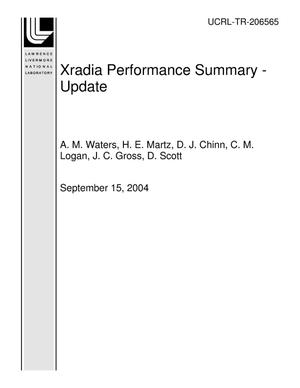 Xradia Performance Summary - Update