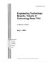 Report: Engineering Technology Reports, Volume 2: Technology Base FY01