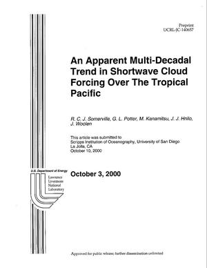 Apparent Multi-Decadal Trend in Shortwave Cloud Forcing Over the Tropical Pacific