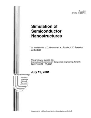 Simulation of Semiconductor Nanostructures