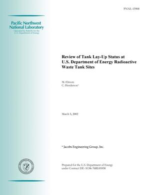 Review of Tank Lay-Up Status at US Department of Energy Radioactive Waste Tank Sites