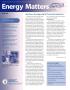 Journal/Magazine/Newsletter: Energy Matters - Winter 2004