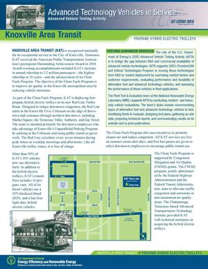 Knoxville Area Transit: Propane Hybrid Electric Trolleys