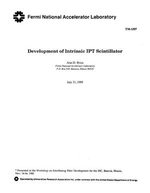 Development of intrinsic IPT scintillator