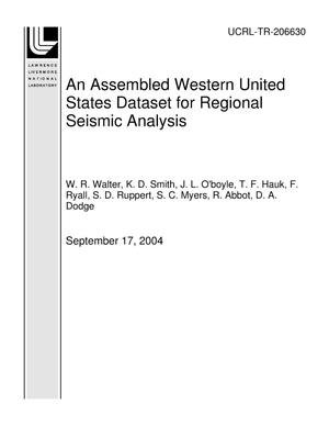 An Assembled Western United States Dataset for Regional Seismic Analysis