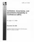 Primary view of Validation, Uncertainty, and Quantitative Reliability at Confidence (QRC)