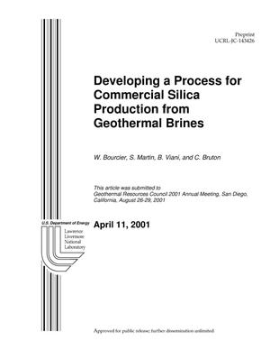 Developing a Process for Commercial Silica Production from Geothermal Brines