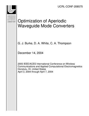 Optimization of Aperiodic Waveguide Mode Converters