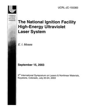 The National Ignition Facility High-Energy Ultraviolet Laser System