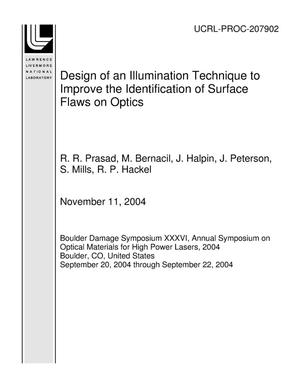Design of an Illumination Technique to Improve the Identification of Surface Flaws on Optics