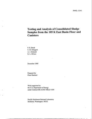 Testing and Analysis of Consolidated Sludge Samples from the 105 K East Basin Floor and Canisters