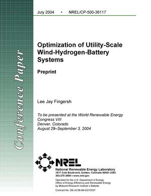 Optimization of Utility-Scale Wind-Hydrogen-Battery Systems: Preprint
