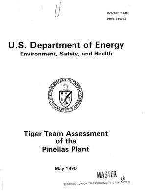 Tiger Team assessment of the Pinellas Plant
