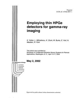 Employing Thin HPGe Detectors for Gamma-Ray Imaging