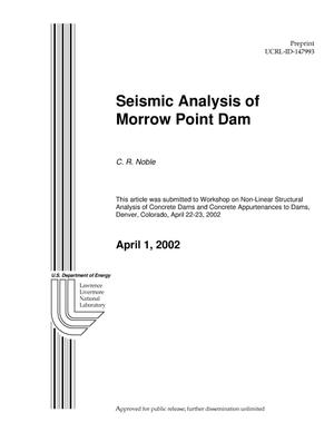 Seismic Analysis of Morrow Point Dam