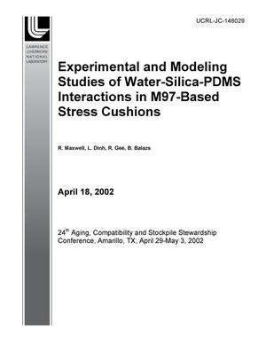 Experimental and Modeling Studies of Water-Silica-PDMS Interactions in M97-Based Stress Cushions