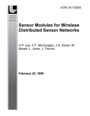Sensor modules for wireless distributed sensor networks