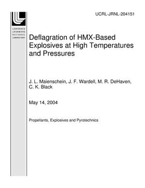 Deflagration of HMX-Based Explosives at High Temperatures and Pressures