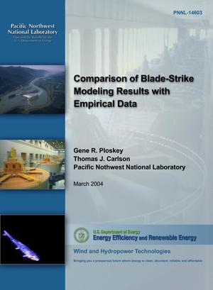 Comparison of Blade-Strike Modeling Results with Empirical Data